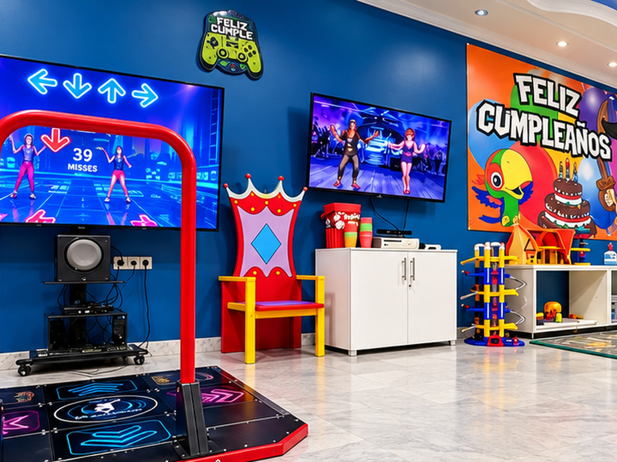 Máquinas de baile interactivas con pantalla en Piratines